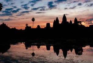 Angkor Wat- spektakularny jeszcze bardziej pod koniec marca.